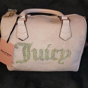 Juicy Couture Pink Satchel with Crystal Embellishments